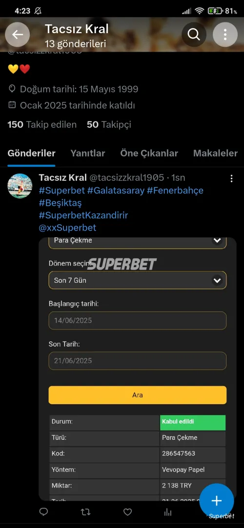 #Superbet #Galatasaray #Fenerbahçe #Beşiktaş
#SuperbetKazandirir
